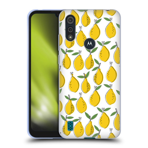 Andrea Lauren Design Food Pattern Lemons Soft Gel Case for Motorola Moto E6s (2020)