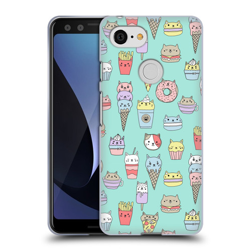 Andrea Lauren Design Food Pattern Catfood Soft Gel Case for Google Pixel 3