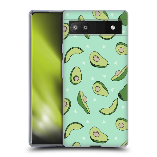 Andrea Lauren Design Food Pattern Avocado Soft Gel Case for Google Pixel 6a