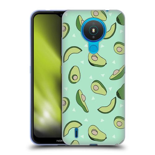 Andrea Lauren Design Food Pattern Avocado Soft Gel Case for Nokia 1.4