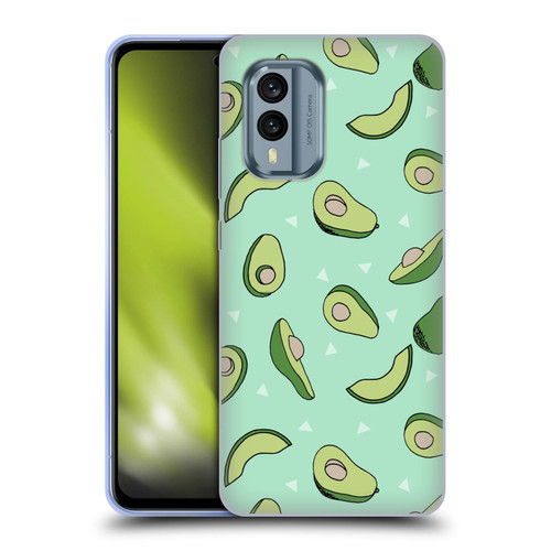 Andrea Lauren Design Food Pattern Avocado Soft Gel Case for Nokia X30