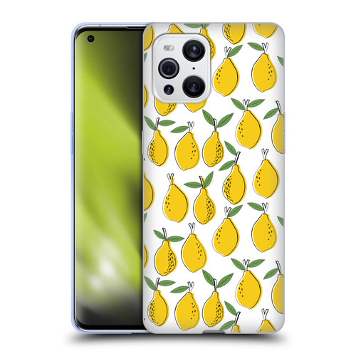Andrea Lauren Design Food Pattern Lemons Soft Gel Case for OPPO Find X3 / Pro
