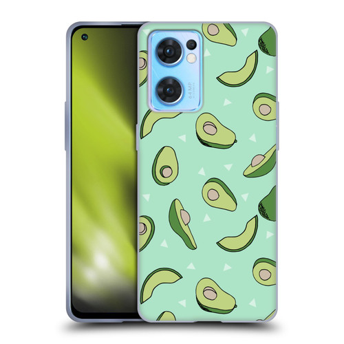 Andrea Lauren Design Food Pattern Avocado Soft Gel Case for OPPO Reno7 5G / Find X5 Lite
