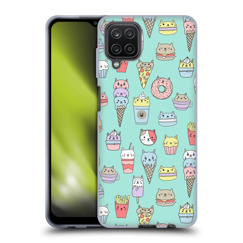 Andrea Lauren Design Food Pattern Catfood Soft Gel Case for Samsung Galaxy A12 (2020)