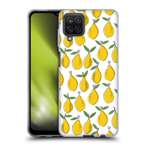 Andrea Lauren Design Food Pattern Lemons Soft Gel Case for Samsung Galaxy A12 (2020)