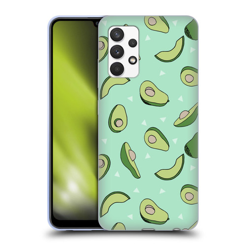Andrea Lauren Design Food Pattern Avocado Soft Gel Case for Samsung Galaxy A32 (2021)