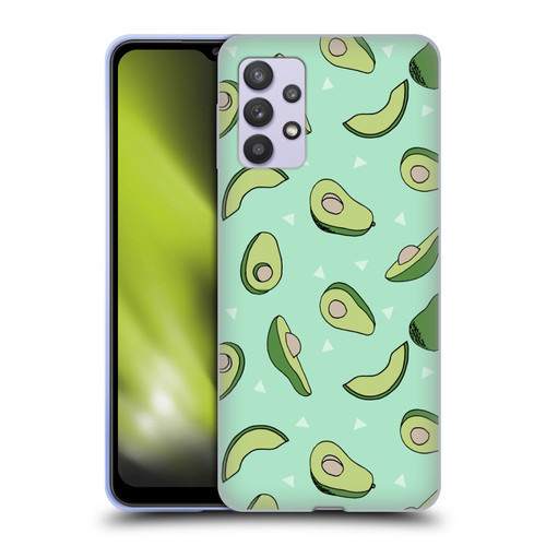 Andrea Lauren Design Food Pattern Avocado Soft Gel Case for Samsung Galaxy A32 5G / M32 5G (2021)
