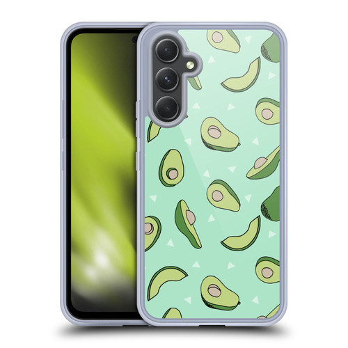 Andrea Lauren Design Food Pattern Avocado Soft Gel Case for Samsung Galaxy A54 5G