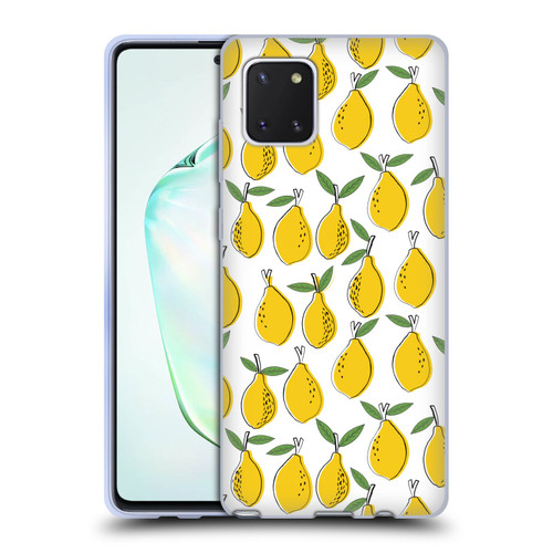 Andrea Lauren Design Food Pattern Lemons Soft Gel Case for Samsung Galaxy Note10 Lite