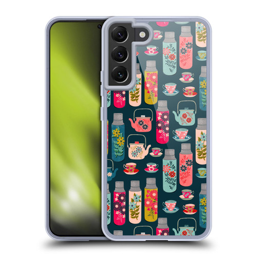 Andrea Lauren Design Food Pattern Jars & Teacups Soft Gel Case for Samsung Galaxy S22+ 5G
