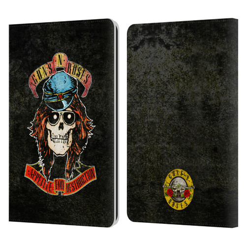 Guns N' Roses Vintage Rose Leather Book Wallet Case Cover For Amazon Kindle Paperwhite 1 / 2 / 3