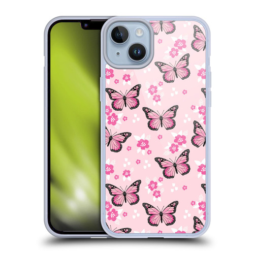Andrea Lauren Design Lady Like Butterfly Soft Gel Case for Apple iPhone 14 Plus