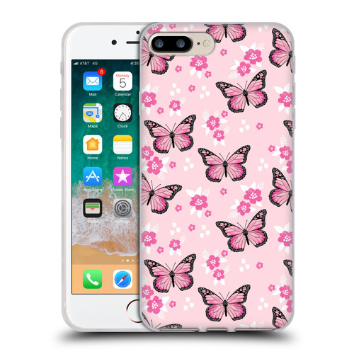 Andrea Lauren Design Lady Like Butterfly Soft Gel Case for Apple iPhone 7 Plus / iPhone 8 Plus