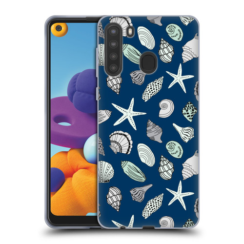 Andrea Lauren Design Sea Animals Shells Soft Gel Case for Samsung Galaxy A21 (2020)