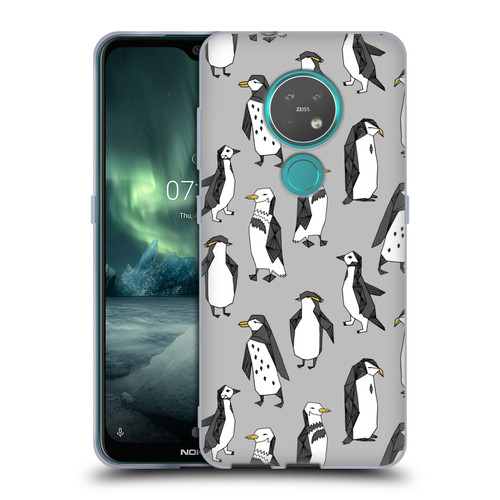 Andrea Lauren Design Birds Gray Penguins Soft Gel Case for Nokia 6.2 / 7.2