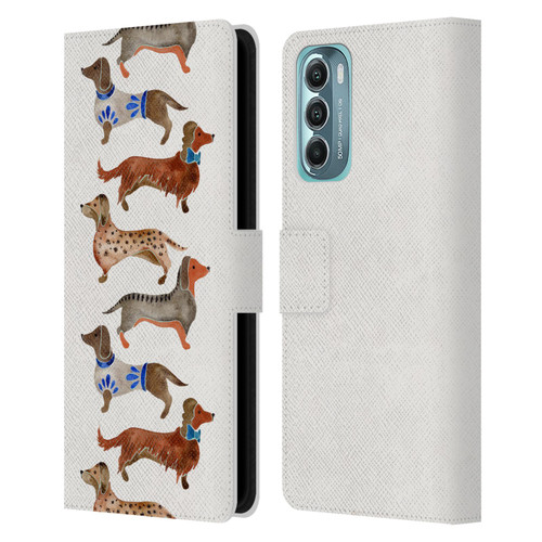 Cat Coquillette Animals Dachshunds Leather Book Wallet Case Cover For Motorola Moto G Stylus 5G (2022)