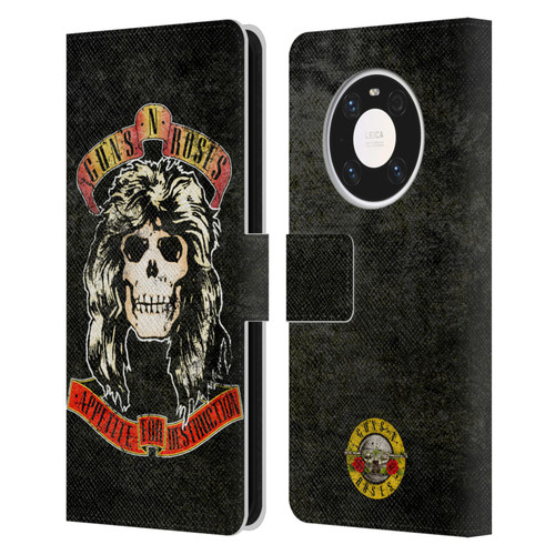 Guns N' Roses Vintage Adler Leather Book Wallet Case Cover For Huawei Mate 40 Pro 5G