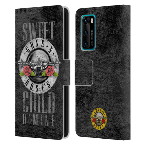 Guns N' Roses Vintage Sweet Child O' Mine Leather Book Wallet Case Cover For Huawei P40 5G