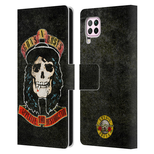 Guns N' Roses Vintage Stradlin Leather Book Wallet Case Cover For Huawei Nova 6 SE / P40 Lite