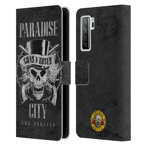 Guns N' Roses Vintage Paradise City Leather Book Wallet Case Cover For Huawei Nova 7 SE/P40 Lite 5G