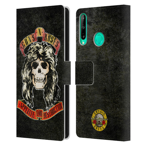 Guns N' Roses Vintage Adler Leather Book Wallet Case Cover For Huawei P40 lite E