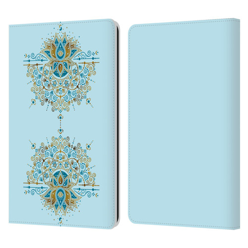 Cat Coquillette Patterns 6 Lotus Bloom Mandala 2 Leather Book Wallet Case Cover For Amazon Kindle Paperwhite 1 / 2 / 3