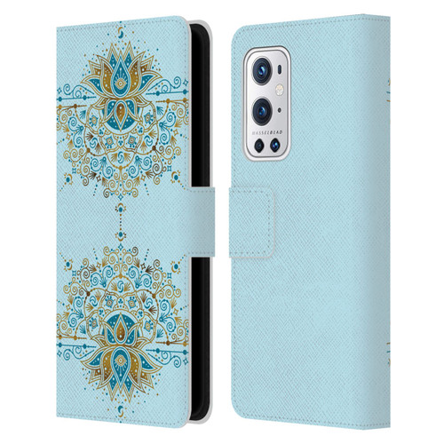Cat Coquillette Patterns 6 Lotus Bloom Mandala 2 Leather Book Wallet Case Cover For OnePlus 9 Pro