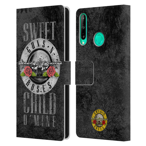 Guns N' Roses Vintage Sweet Child O' Mine Leather Book Wallet Case Cover For Huawei P40 lite E