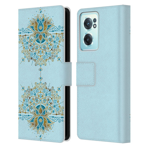 Cat Coquillette Patterns 6 Lotus Bloom Mandala 2 Leather Book Wallet Case Cover For OnePlus Nord CE 2 5G