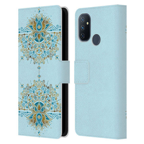 Cat Coquillette Patterns 6 Lotus Bloom Mandala 2 Leather Book Wallet Case Cover For OnePlus Nord N100