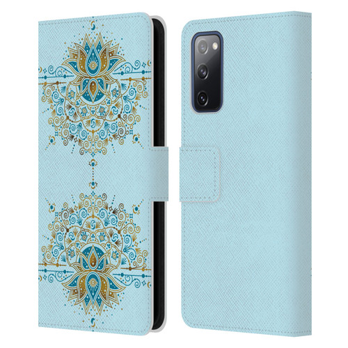 Cat Coquillette Patterns 6 Lotus Bloom Mandala 2 Leather Book Wallet Case Cover For Samsung Galaxy S20 FE / 5G
