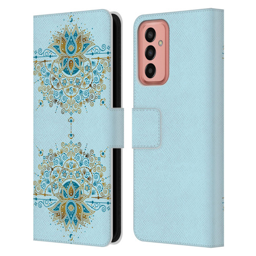 Cat Coquillette Patterns 6 Lotus Bloom Mandala 2 Leather Book Wallet Case Cover For Samsung Galaxy M13 (2022)