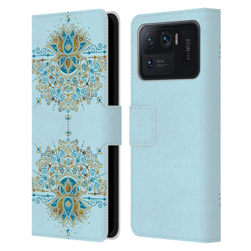 Cat Coquillette Patterns 6 Lotus Bloom Mandala 2 Leather Book Wallet Case Cover For Xiaomi Mi 11 Ultra