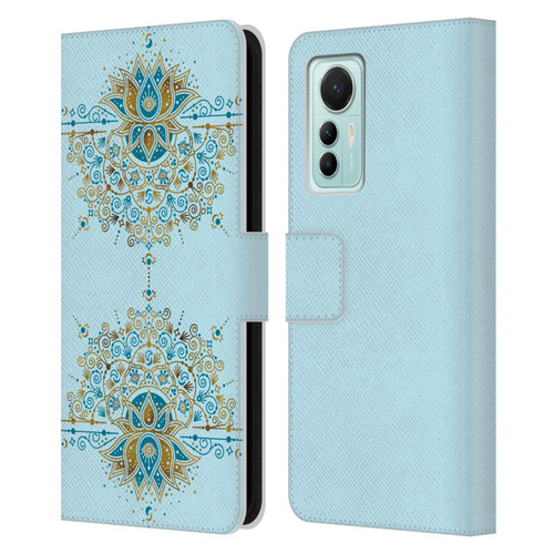 Cat Coquillette Patterns 6 Lotus Bloom Mandala 2 Leather Book Wallet Case Cover For Xiaomi 12 Lite