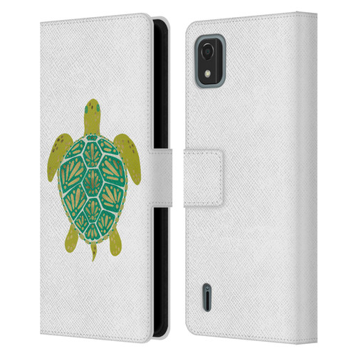 Cat Coquillette Sea Turtle Green Leather Book Wallet Case Cover For Nokia C2 2nd Edition