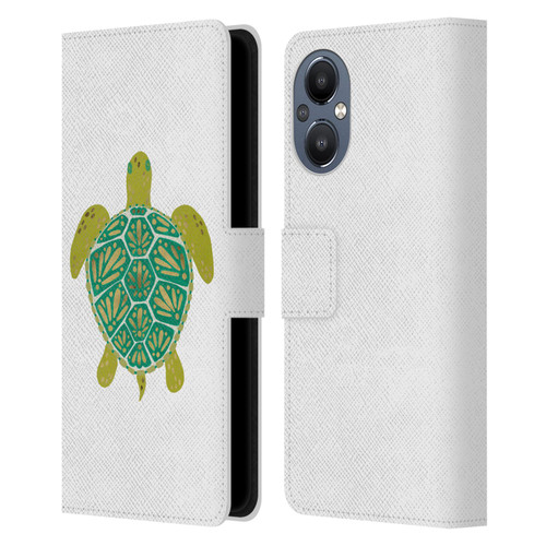 Cat Coquillette Sea Turtle Green Leather Book Wallet Case Cover For OnePlus Nord N20 5G