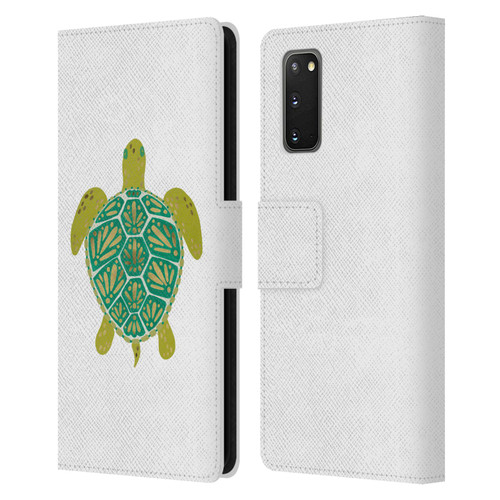 Cat Coquillette Sea Turtle Green Leather Book Wallet Case Cover For Samsung Galaxy S20 / S20 5G