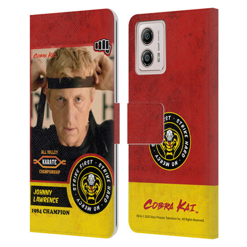 Cobra Kai Graphics 2 Johnny Lawrence Karate Leather Book Wallet Case Cover For Motorola Moto G53 5G