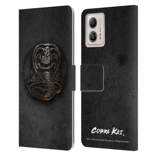 Cobra Kai Graphics Metal Logo Leather Book Wallet Case Cover For Motorola Moto G53 5G