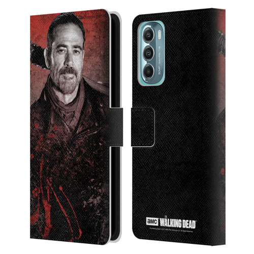 AMC The Walking Dead Negan Lucille 2 Leather Book Wallet Case Cover For Motorola Moto G Stylus 5G (2022)