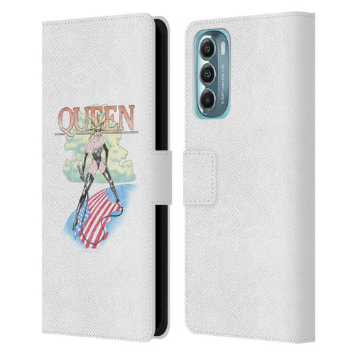 Queen Key Art Vintage Tour Leather Book Wallet Case Cover For Motorola Moto G Stylus 5G (2022)