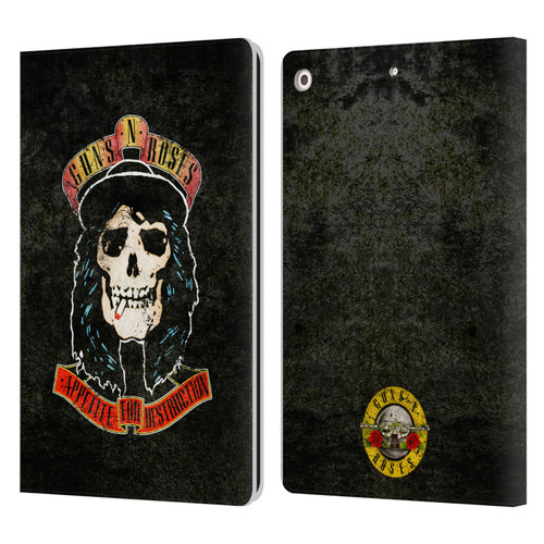 Guns N' Roses Vintage Stradlin Leather Book Wallet Case Cover For Apple iPad 10.2 2019/2020/2021