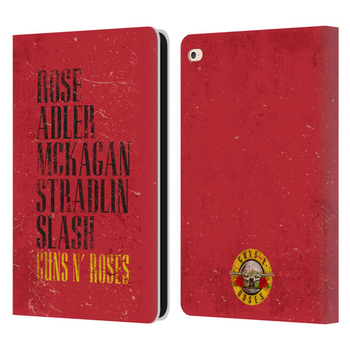 Guns N' Roses Vintage Names Leather Book Wallet Case Cover For Apple iPad Air 2 (2014)