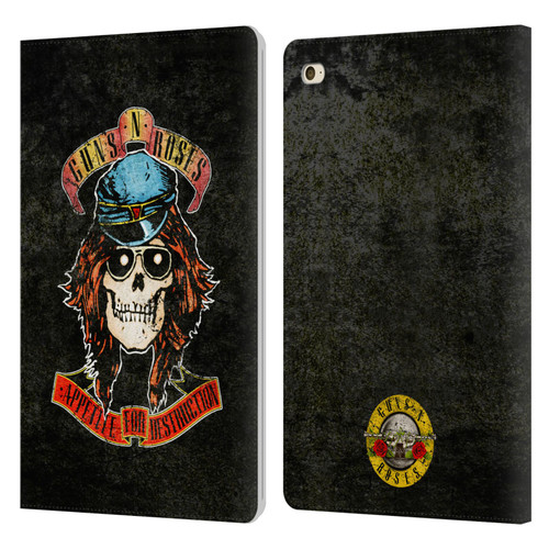 Guns N' Roses Vintage Rose Leather Book Wallet Case Cover For Apple iPad mini 4