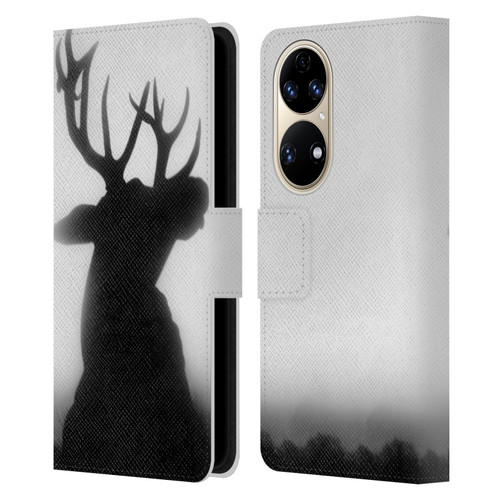 Dorit Fuhg Forest Deer Leather Book Wallet Case Cover For Huawei P50