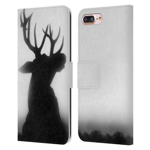 Dorit Fuhg Forest Deer Leather Book Wallet Case Cover For Apple iPhone 7 Plus / iPhone 8 Plus