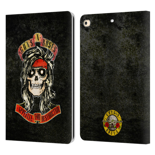 Guns N' Roses Vintage McKagan Leather Book Wallet Case Cover For Apple iPad 9.7 2017 / iPad 9.7 2018