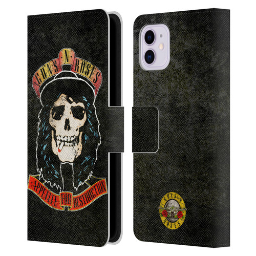 Guns N' Roses Vintage Stradlin Leather Book Wallet Case Cover For Apple iPhone 11