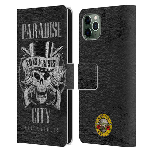 Guns N' Roses Vintage Paradise City Leather Book Wallet Case Cover For Apple iPhone 11 Pro Max