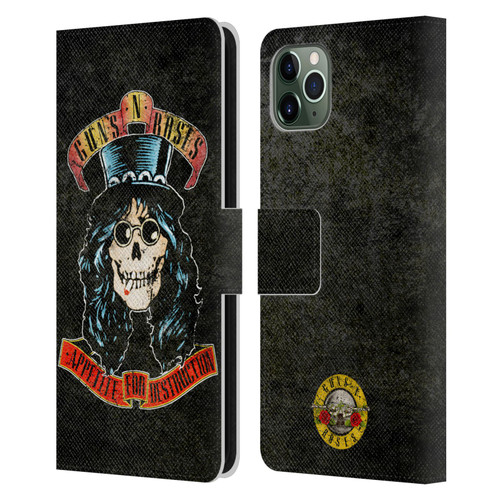 Guns N' Roses Vintage Slash Leather Book Wallet Case Cover For Apple iPhone 11 Pro Max